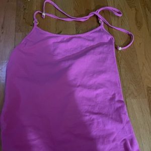 Hot pink halter top